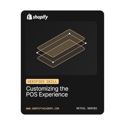 Customizing the POS Experience badge achieved by Rob Caruk