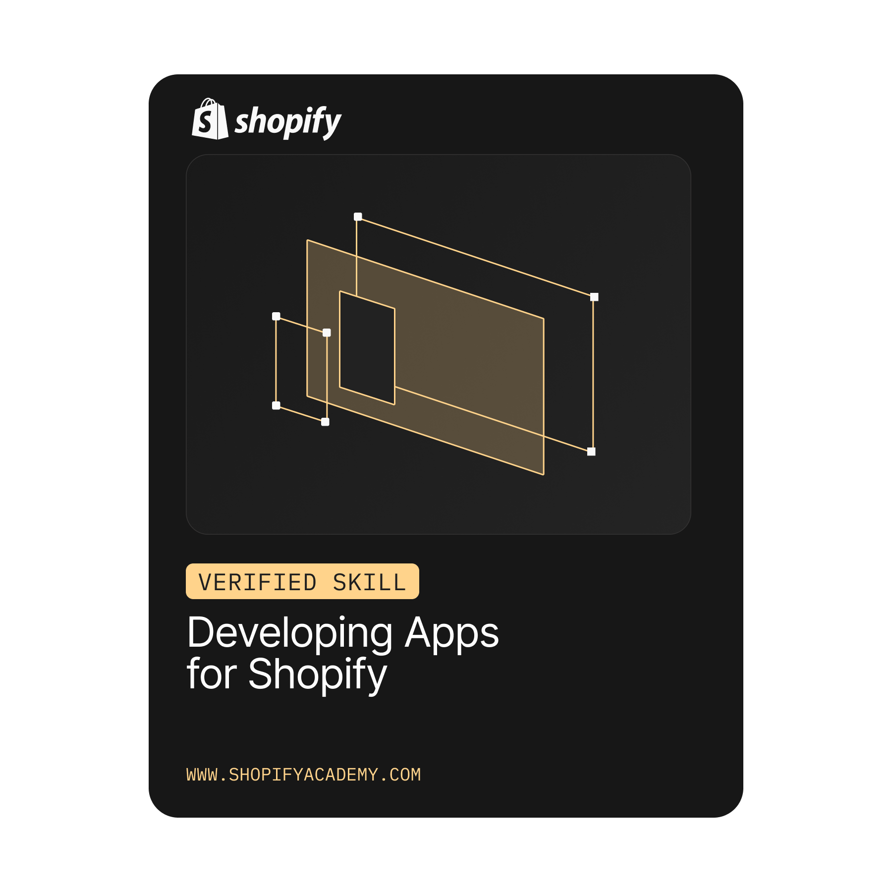 Developing Apps for Shopify badge achieved by Rob Caruk